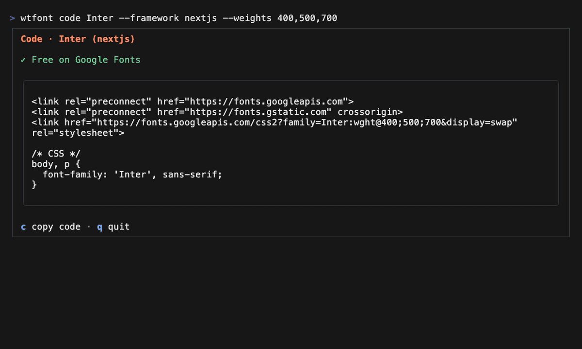 code
